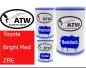 Preview: Toyota, Bright Red, ZRE: 500ml Lackdose + 500ml Klarlack + 250ml Härter - Set, von ATW Autoteile West.